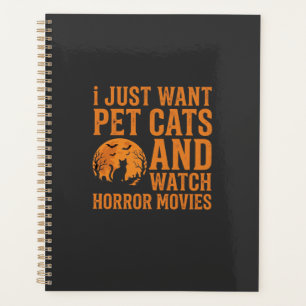 Pet Cats Horror Movies Halloween Design_1 Planner