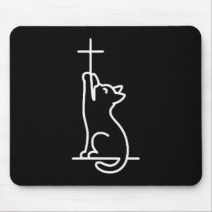 Pet Cats Love Jesus Be Happy Cat Mouse Mat