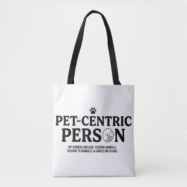 Pet Centric Person Tote Bag (Front)