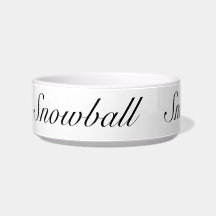 Pet Ceramic Bowl with Custom Name for Cat or Dog