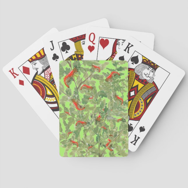 Pet Cherry Shrimp Green Red Tropical Aquarium Gift Playing Cards (Back)