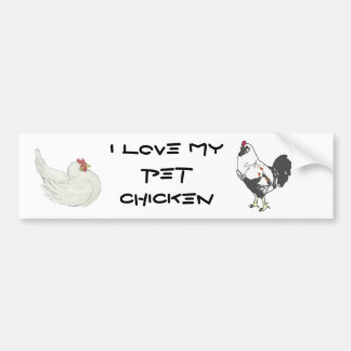 Pet Chicken Bumper Sticker