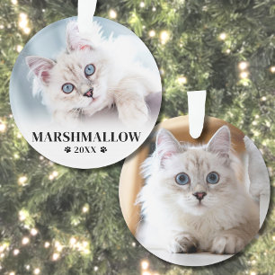 Pet Christmas Cat Photo Ornament