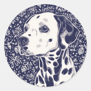 Pet christmas  classic round sticker