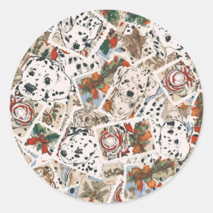 Pet christmas  classic round sticker