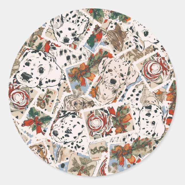 Pet christmas  classic round sticker (Front)