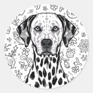 Pet christmas  classic round sticker