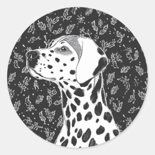 Pet christmas  classic round sticker