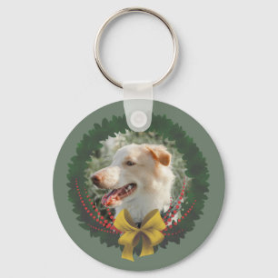 Pet Christmas Crown Ornament Key Ring