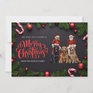 Pet christmas greeting card for dog lovers