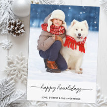 Pet Christmas Happy Howlidays Modern Dog Photo
