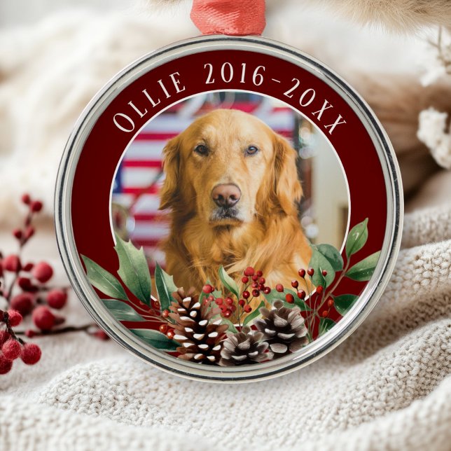 Pet Christmas Memorial  Metal Tree Decoration (Pet Christmas Memorial Metal Ornament)