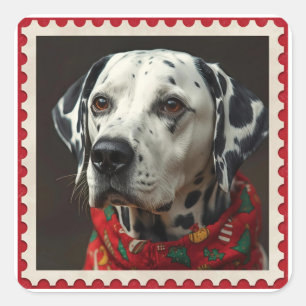 Pet christmas  square sticker