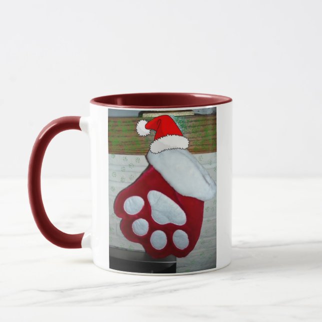 Pet Christmas Stocking Mug (Left)
