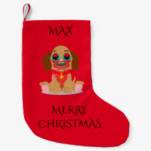 Pet christmas stocking with personalised name. DOG