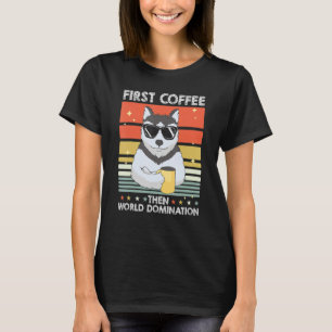 Pet Coffee   Dog Breed Siberian Husky T-Shirt