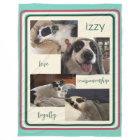 Pet Collage Photo Modern Fleece Blanket