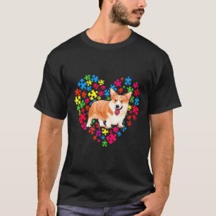 Pet Corgi Autism Awareness Month For Dog Mum And D T-Shirt