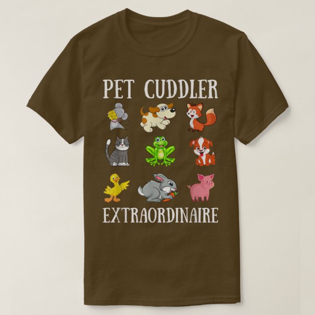 Pet Cuddler Shirt - Mouse Dog Fox Frog Cat Rabbit  (Design Front)
