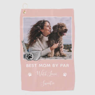Pet Custom Photo Best Mum By Par Golf Towel
