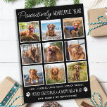 Pet Cute Funny Year in Review Dog Photo Collage Holiday Card<br><div class="desc">Introducing our newest holiday cards collection, perfect for animal lovers and pet owners! Our "Pawsitively Wonderful Year" cards showcase your furry family members in a cute, modern, and funny way. These cards are stylish and festive, featuring a photo collage of your family pets throughout the year. Our cards are designed...</div>