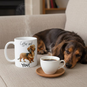  Pet  Dachshund BROWNS Cofffee Personalise Coffee Mug