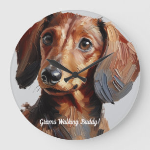  Pet Dachshund  Personalise Wall Clock