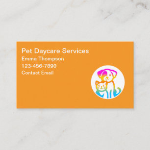 Pet Day Care Services Business Card