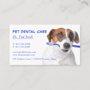 Pet Dental Care Veterinary Dentistry Business Card
