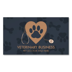 Pet Doctor Animal Hospital Magnetic Business Card