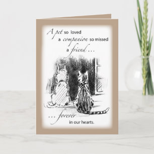 Pet, Dog and Cat Sympathy Card