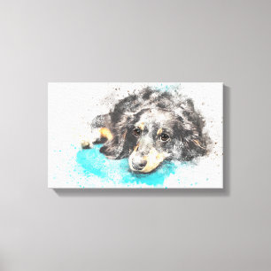 Pet Dog art stretched canvas print