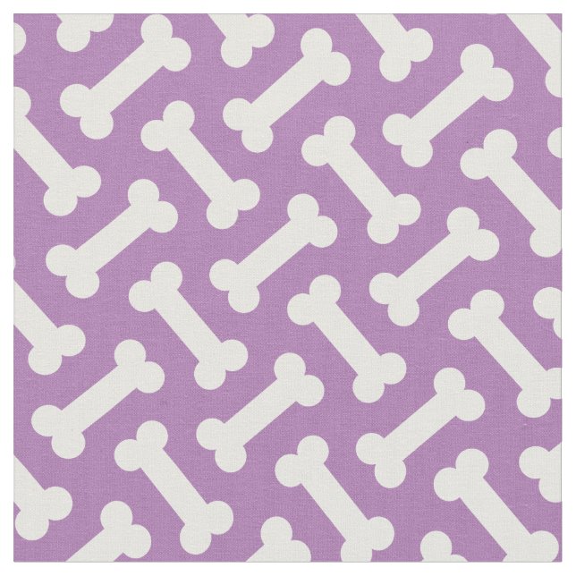 Pet Dog Bones Cute Herringbone Fabric (Close Up)