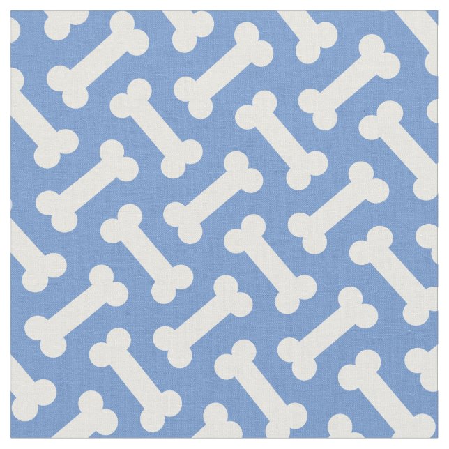 Pet Dog Bones Cute Herringbone Fabric (Close Up)