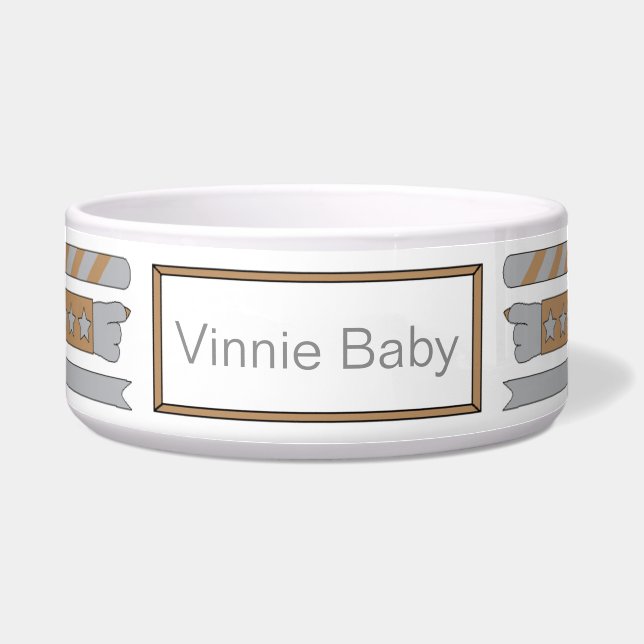 Pet DOG Bowl Large "FEED ME HANGRY" (Front)