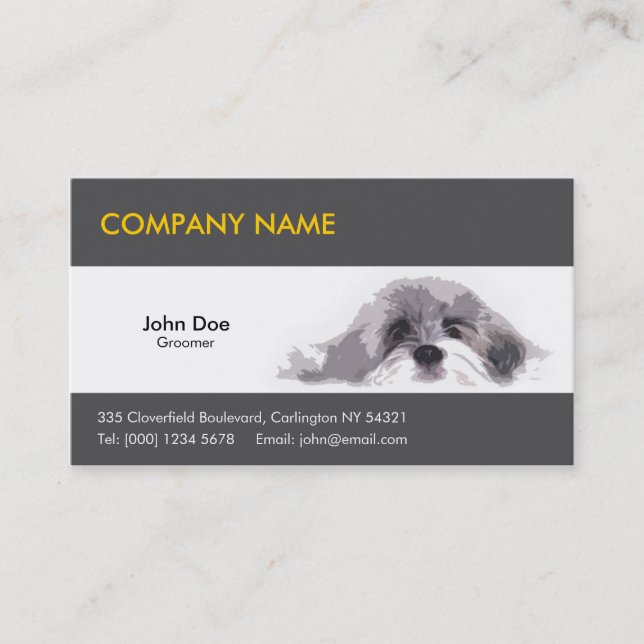 Pet Dog Business Cards (Front)