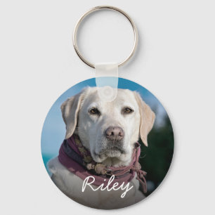 Pet Dog Cat 2 Photo Double-Sided Key Ring