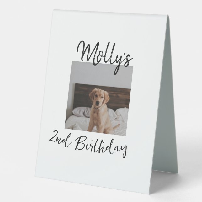 Pet dog cat animal birthday photo modern simple  (Front)