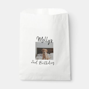 Pet dog cat animal birthday photo modern simple favour bags