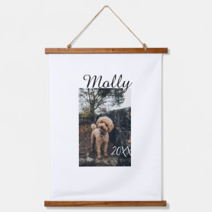 Pet dog cat animal birthday photo modern year date hanging tapestry