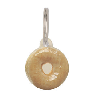 Pet Dog Cat Cute  Fun Glazed Doughnut Customise ID Tag