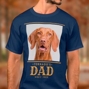 Pet Dog Cat Dad Since Year Personalized Photo T-Shirt