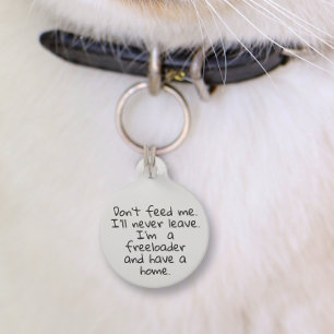 Pet Dog Cat Funny Humor Customize ID Lost Tag