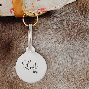 Pet Dog Cat Funny Humour Customise ID Lost AF Tag
