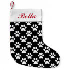 Pet Dog Cat Name Black White Paw Prints