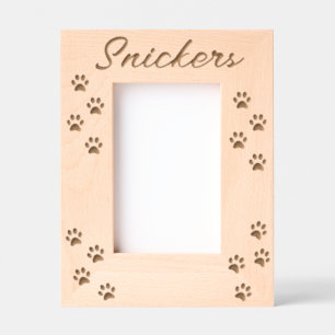 Pet Dog Cat Paws Custom Name Etched Frames