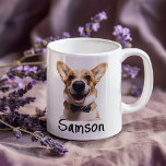 Pet Dog Cat Photo Monogram Coffee Mug<br><div class="desc">This design may be personalised by choosing the Edit Design option. You may also transfer onto other items. Contact me at colorflowcreations@gmail.com or use the chat option at the top of the page if you wish to have this design on another product or need assistance with this design. See more...</div>
