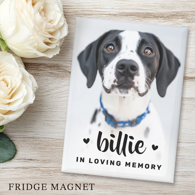 Pet dog cat photo name in loving memory memorial magnet (Pet dog cat photo name in loving memory memorial magnet)