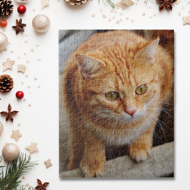 Pet Dog Cat Photo Template Fun Personalise Custom Jigsaw Puzzle (Creator Uploaded)