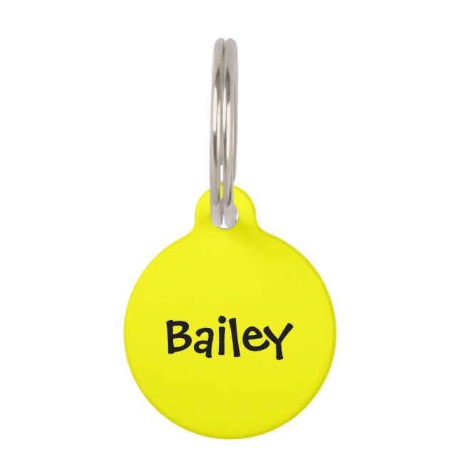 Pet Dog Cat Tag Customise ID Fluorescent (Front)